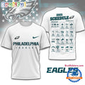 NFL Philadelphia Eagles 2025 SCHEDULE All Over Print Shirt, 2025 Football Schedule Shirts