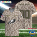 NFL Philadelphia Eagles Camo Veterans Personalized Football Jersey