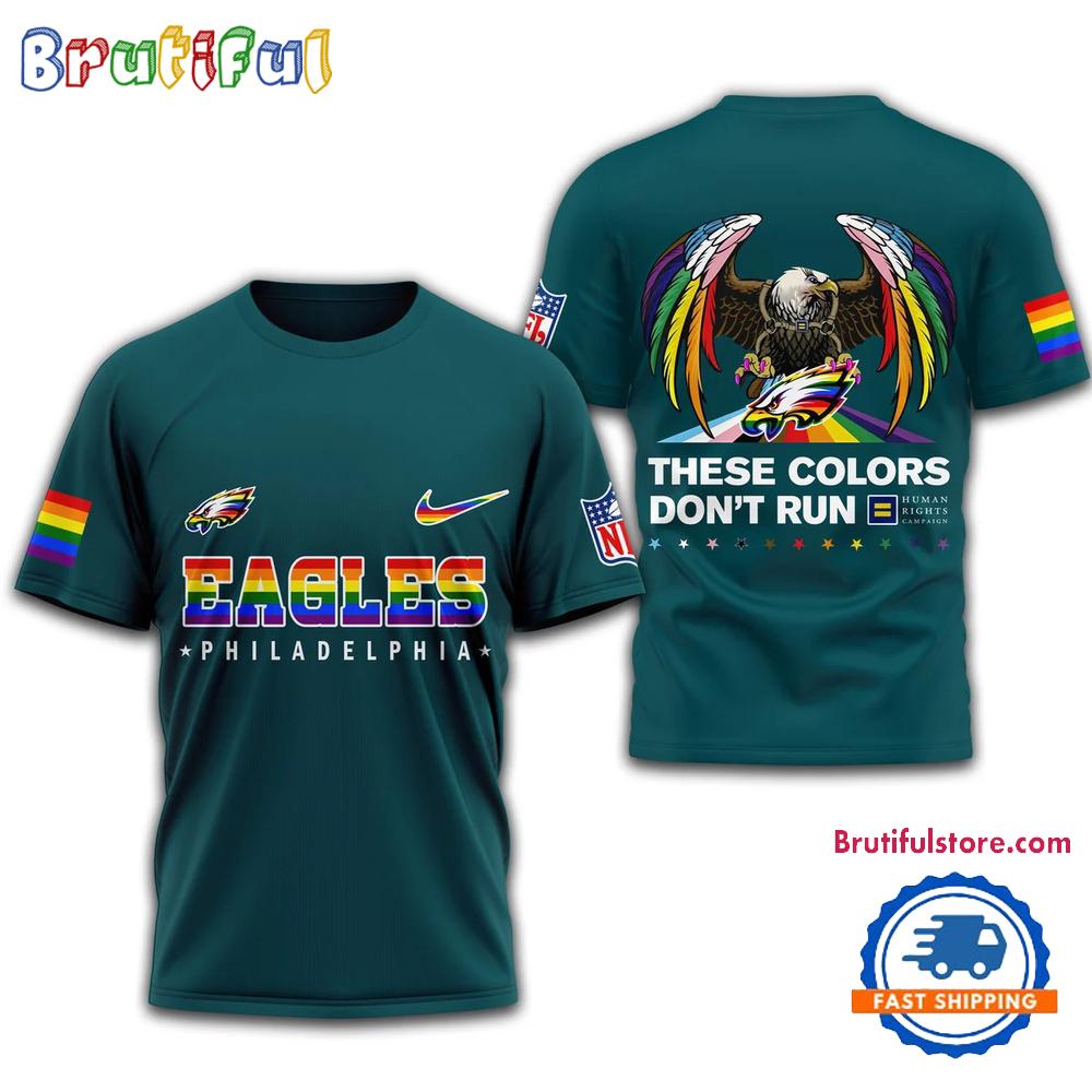 NFL Philadelphia Eagles Football Human Rights Campaign LGBT 2025 3D Shirt