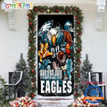 NFL Philadelphia Eagles Football Team Christmas Door Cover, Football Christmas Door Wrap