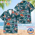 NFL Philadelphia Eagles Football Team Flower Summer Design Hawaiian Button Shirt