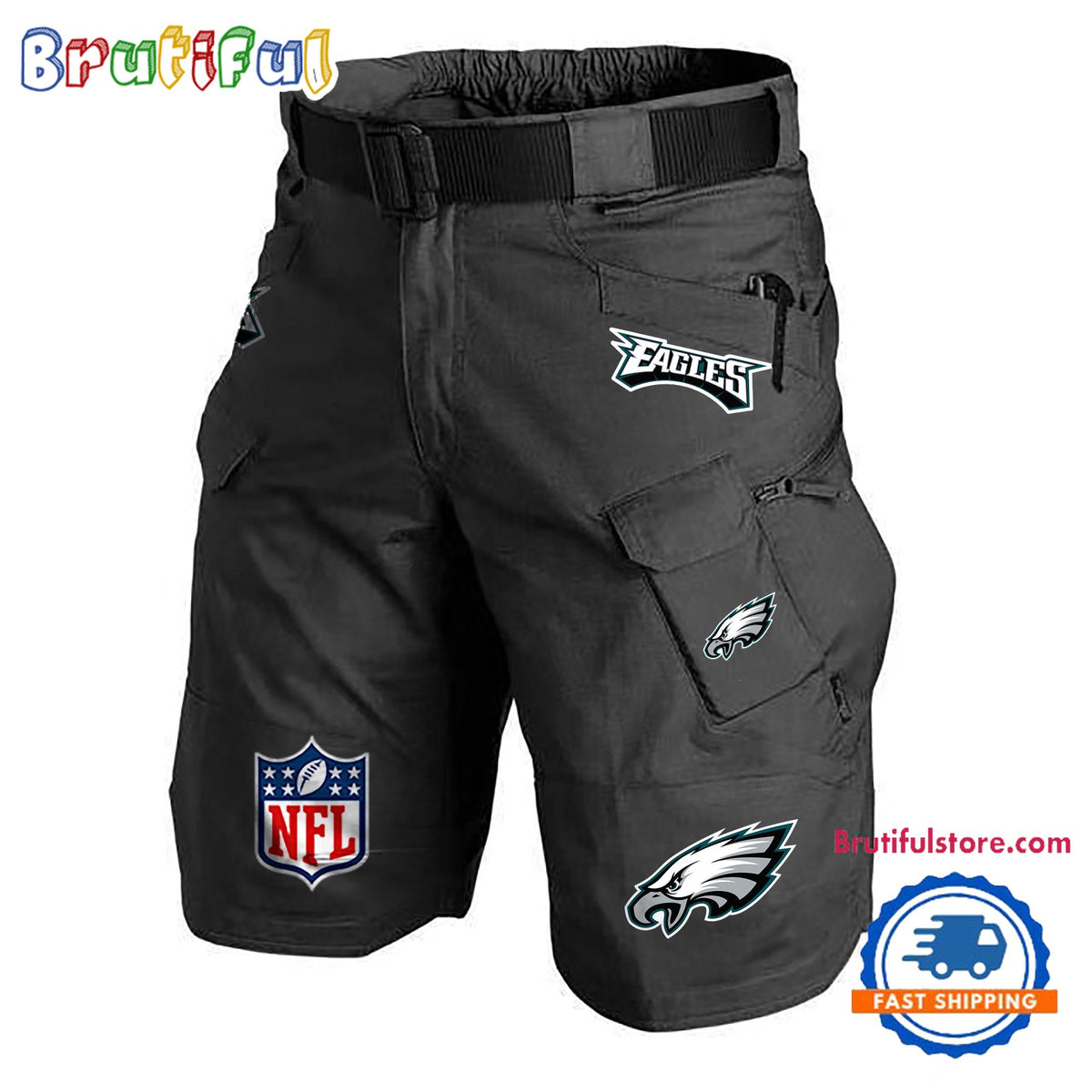 NFL Philadelphia Eagles Football Team Military Tactical Shorts
