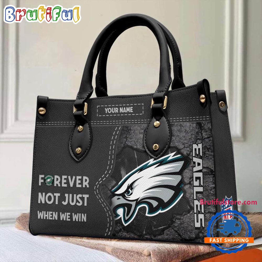 NFL Philadelphia Eagles Forever Not Just When We Win Women’s Leather Hand Bag