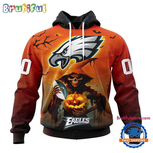 NFL Philadelphia Eagles Ghost Witches Halloween Custom Hoodie