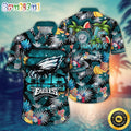 NFL Philadelphia Eagles Hawaii Shirt Flower Relaxed Island Wear