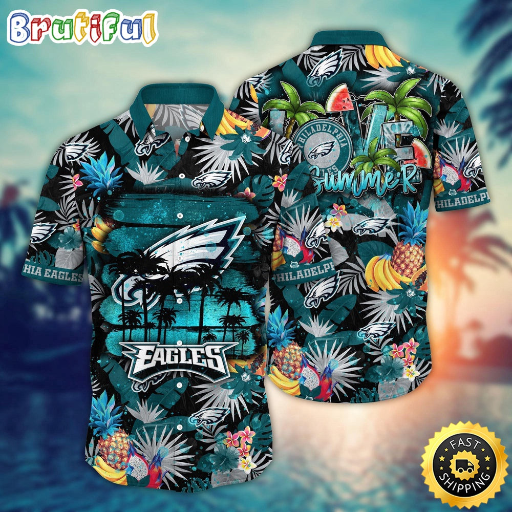 NFL Philadelphia Eagles Hawaii Shirt Flower Relaxed Island Wear