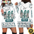 NFL Philadelphia Eagles Hoodie Dress Gnomes All Over Print Hoodie Women