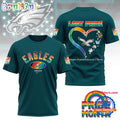 NFL Philadelphia Eagles LGBT Happy Pride Month 2025 3D T Shirt