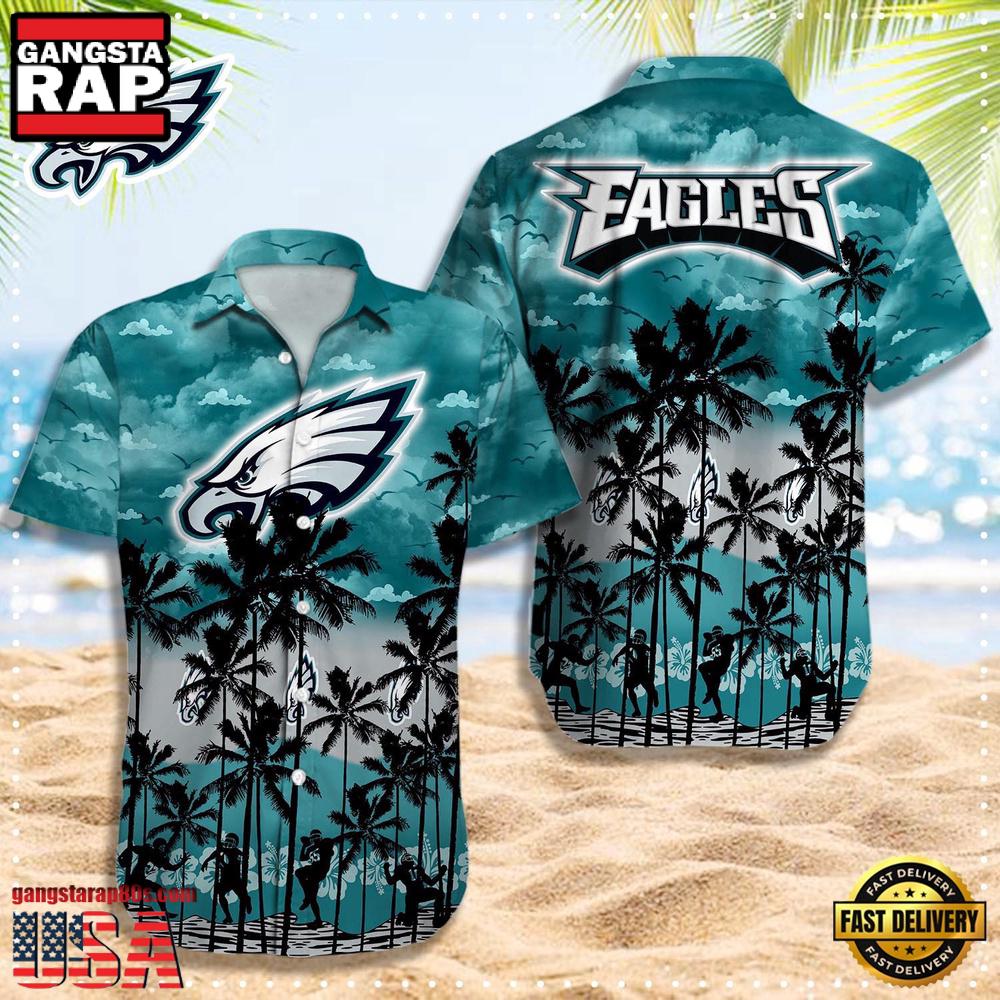 NFL Philadelphia Eagles Logo Team Aloha Hawaiian Shirt