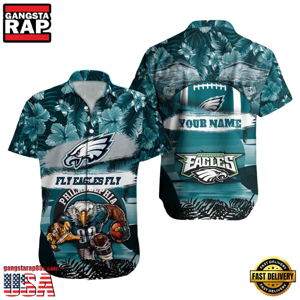 NFL Philadelphia Eagles Mascot Football Aloha Hawaiian Shirt