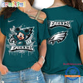 NFL Philadelphia Eagles Mickey Mouse Women’s Cross Strap Shoulder Shirt, Football One Shoulder Shirt