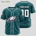 NFL Philadelphia Eagles Team Logo Custom Baseball Jersey