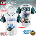 NFL Philadelphia Eagles The Smurfs Movie Unique Design Custom Baseball Jersey