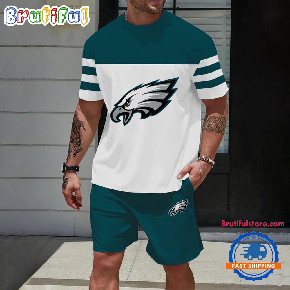 NFL Philadelphia Eagles Trendy Summer T Shirt And Shorts Set