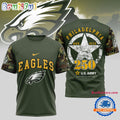 NFL Philadelphia Eagles US Army 250th Birthday Celebration 3D Shirt