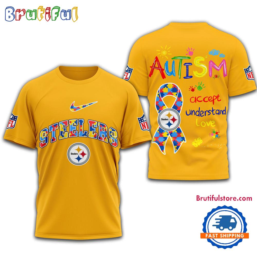 NFL Pittsburgh Steelers 2025 Autism Awareness 3D Shirt