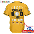 NFL Pittsburgh Steelers Best Dad Ever Baseball Jersey