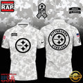 NFL Pittsburgh Steelers Camo 2025 Salute to Service Polo Shirt