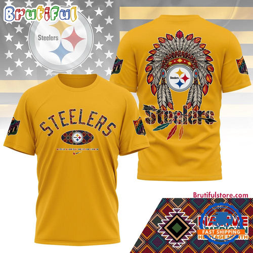 NFL Pittsburgh Steelers Football Native American Heritage Month Unisex 3D Shirt