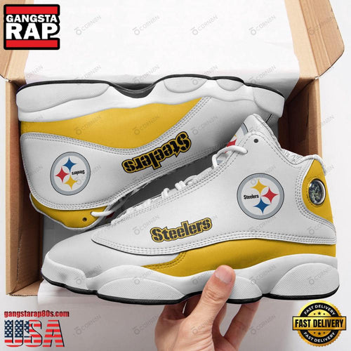 NFL Pittsburgh Steelers Football Team Sport New Design Air Jordan 13 Running Sneakers Shoes