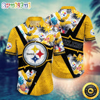 NFL Pittsburgh Steelers Hawaii Shirt Flower Island Inspired Apparel