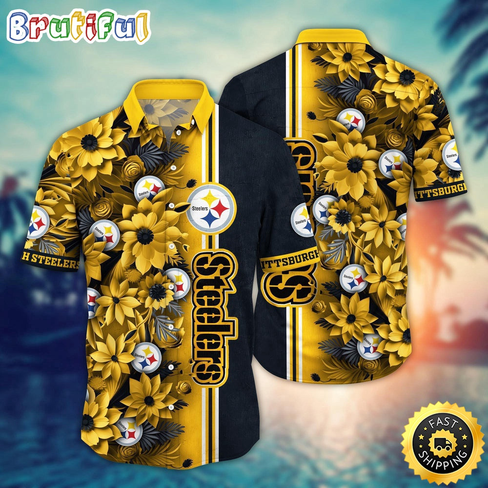 NFL Pittsburgh Steelers Hawaii Shirt Flower Tropical Vibes In Shirts