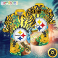 NFL Pittsburgh Steelers Hawaiian Shirt Flower Hawaii Shirt For Football Fans