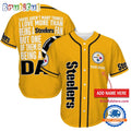 NFL Pittsburgh Steelers I Love Being A Dad Father’s Day Baseball Jersey