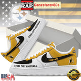 NFL Pittsburgh Steelers New Season Custom Nike Air Force 1 Sneakers Shoes