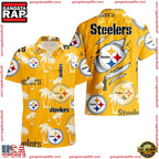 NFL Pittsburgh Steelers Palm Tree Pattern Hawaii Shirt