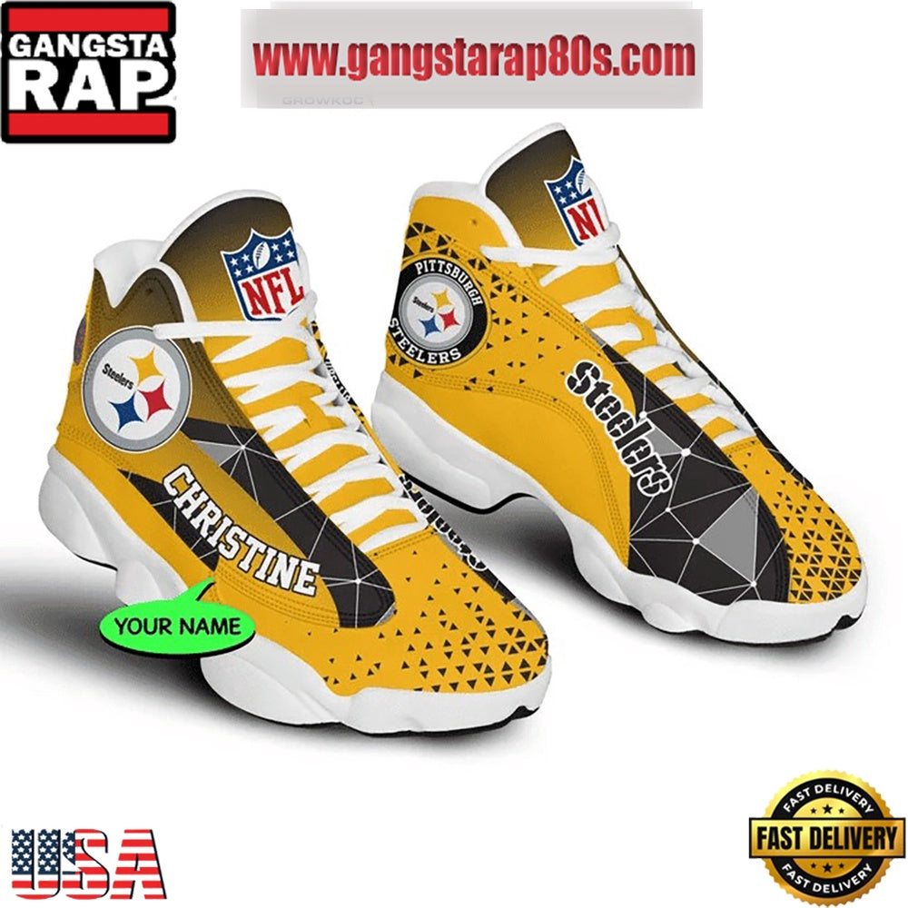 NFL Pittsburgh Steelers Personalized Air Jordan 13 Sport Shoes