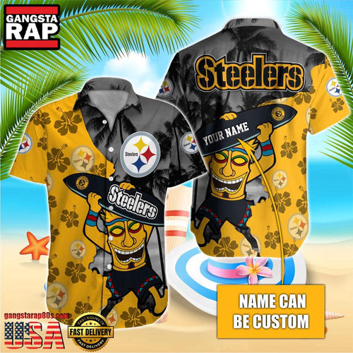 NFL Pittsburgh Steelers Retro Custom Hawaiian Shirts For Men Women
