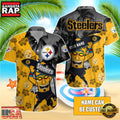 NFL Pittsburgh Steelers Retro Custom Name Aloha Hawaiian Shirts
