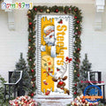 NFL Pittsburgh Steelers Santa Reindeer Merry Christmas Door Cover, Football Christmas Home Decor