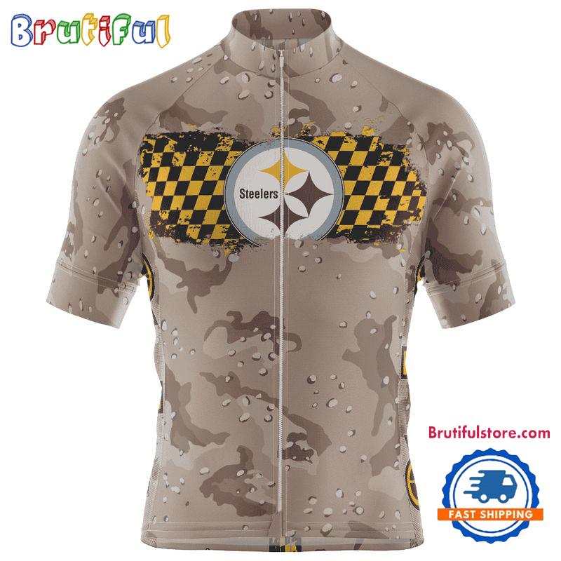 NFL Pittsburgh Steelers Special Desert Camo Cycling Jersey
