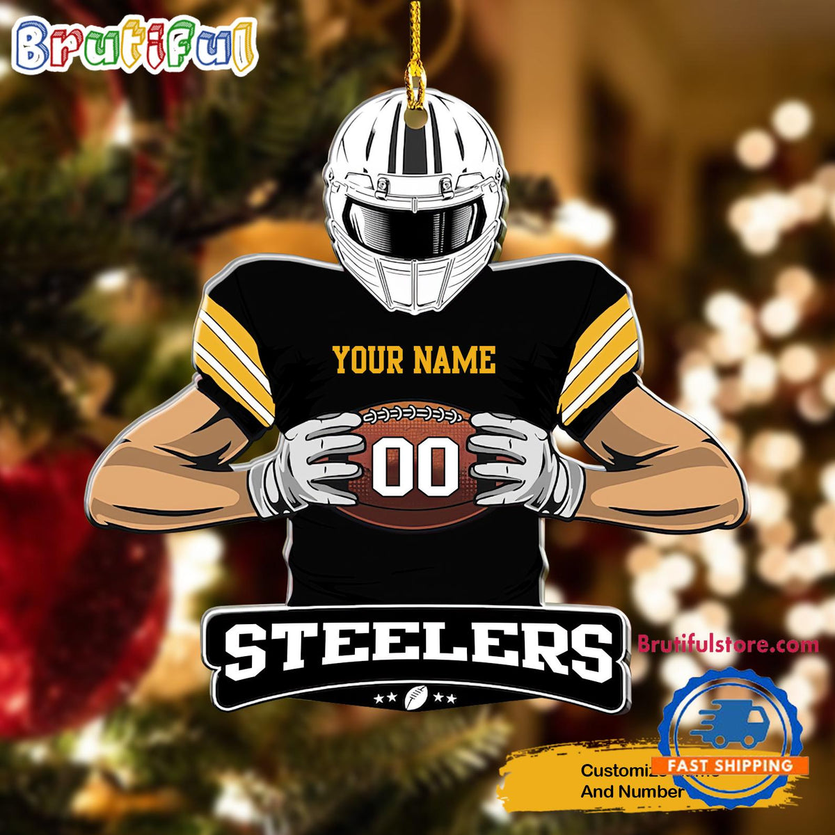 NFL Pittsburgh Steelers Special Football Game Player Christmas Ornament
