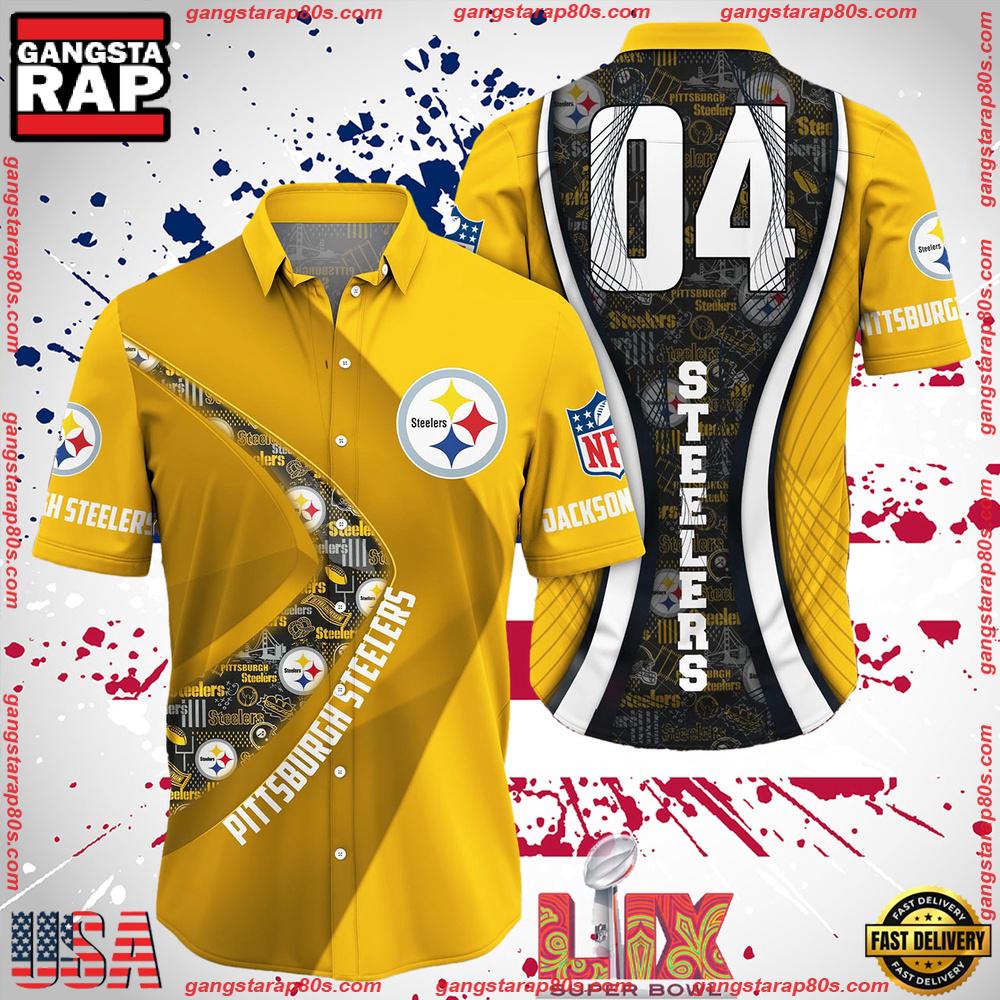 NFL Pittsburgh Steelers Super Bowl LIX 2025 Custom Aloha Hawaiian Shirt
