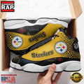 NFL Pittsburgh Steelers Team Sport New Design Air Jordan 13 Running Sneakers Shoes