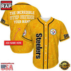 NFL Custom Name Pittsburgh Steelers The Increadible Step Father’s Day New Design Baseball Jersey Shirt