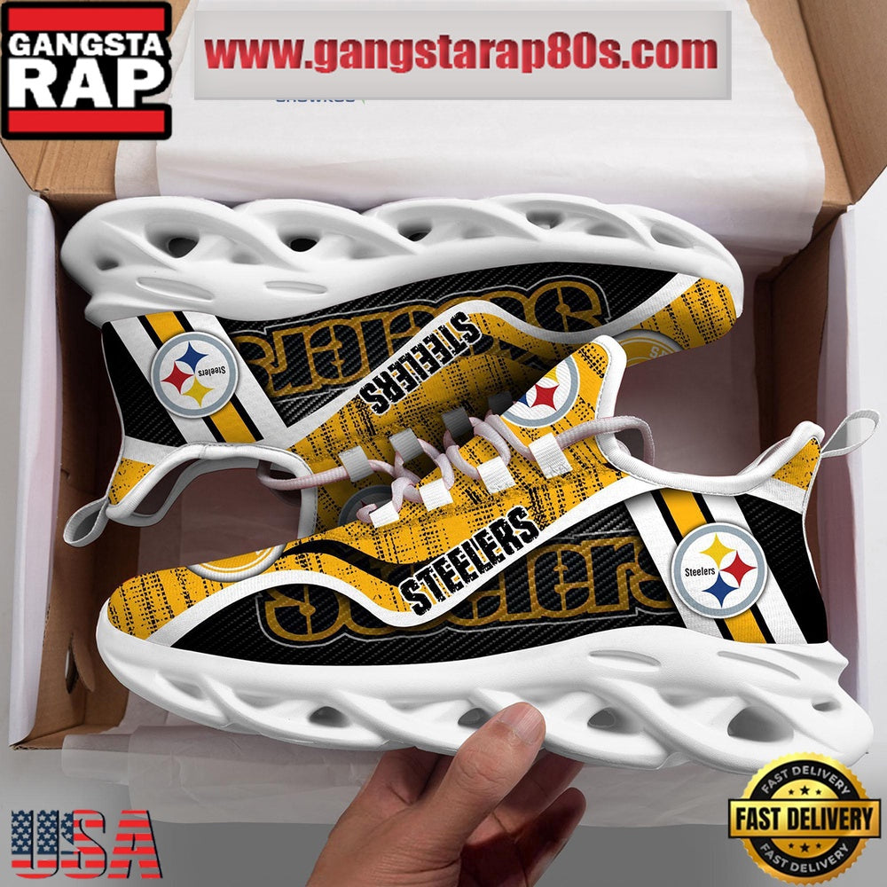 NFL Pittsburgh Steelers Unique Design Max Soul Shoes Running Sneakers