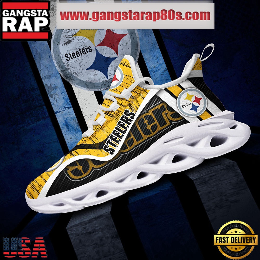 NFL Pittsburgh Steelers Unique Design Max Soul Shoes Running Sneakers
