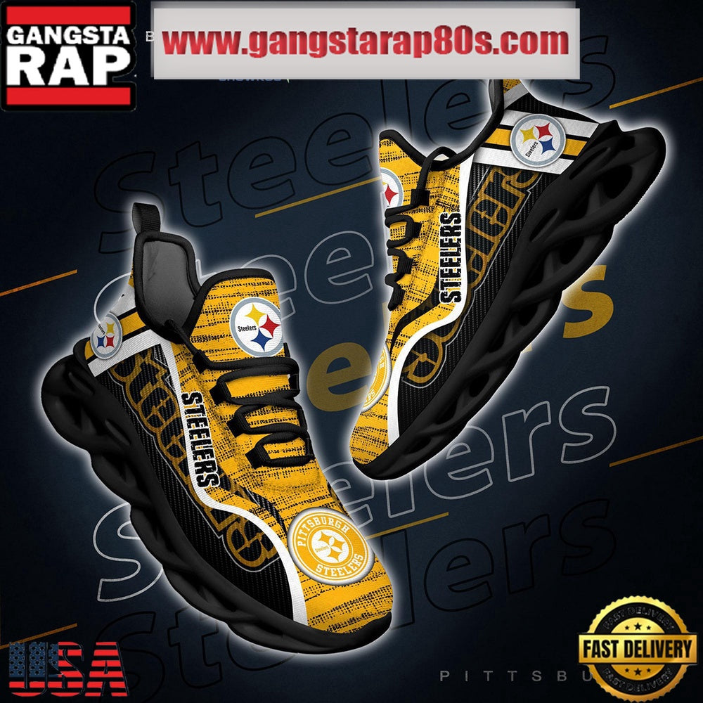 NFL Pittsburgh Steelers Unique Design Max Soul Shoes Running Sneakers