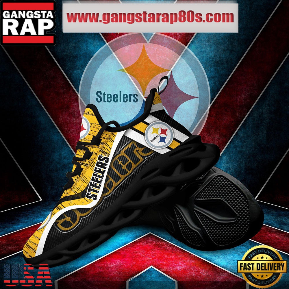 NFL Pittsburgh Steelers Unique Design Max Soul Shoes Running Sneakers