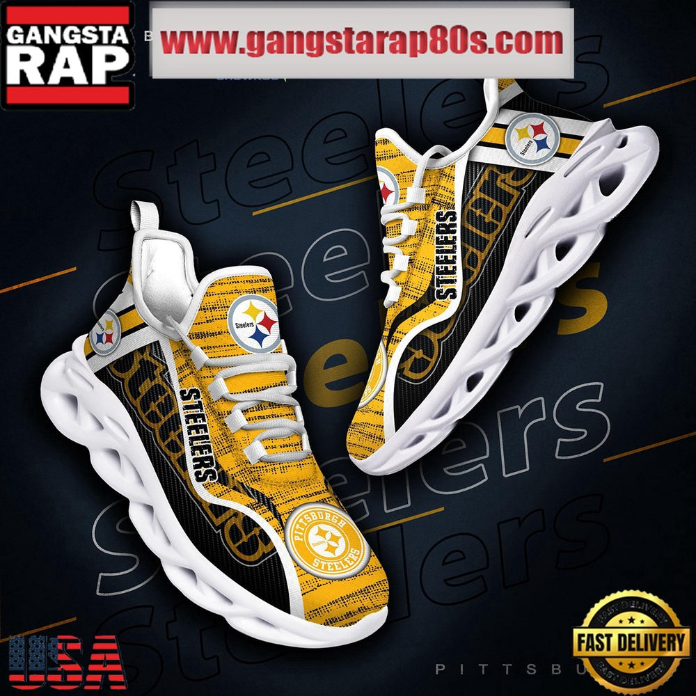 NFL Pittsburgh Steelers Unique Design Max Soul Shoes Running Sneakers