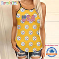 NFL Pittsburgh Steelers USA Independence Day Women’s Criss Cross Tank Top