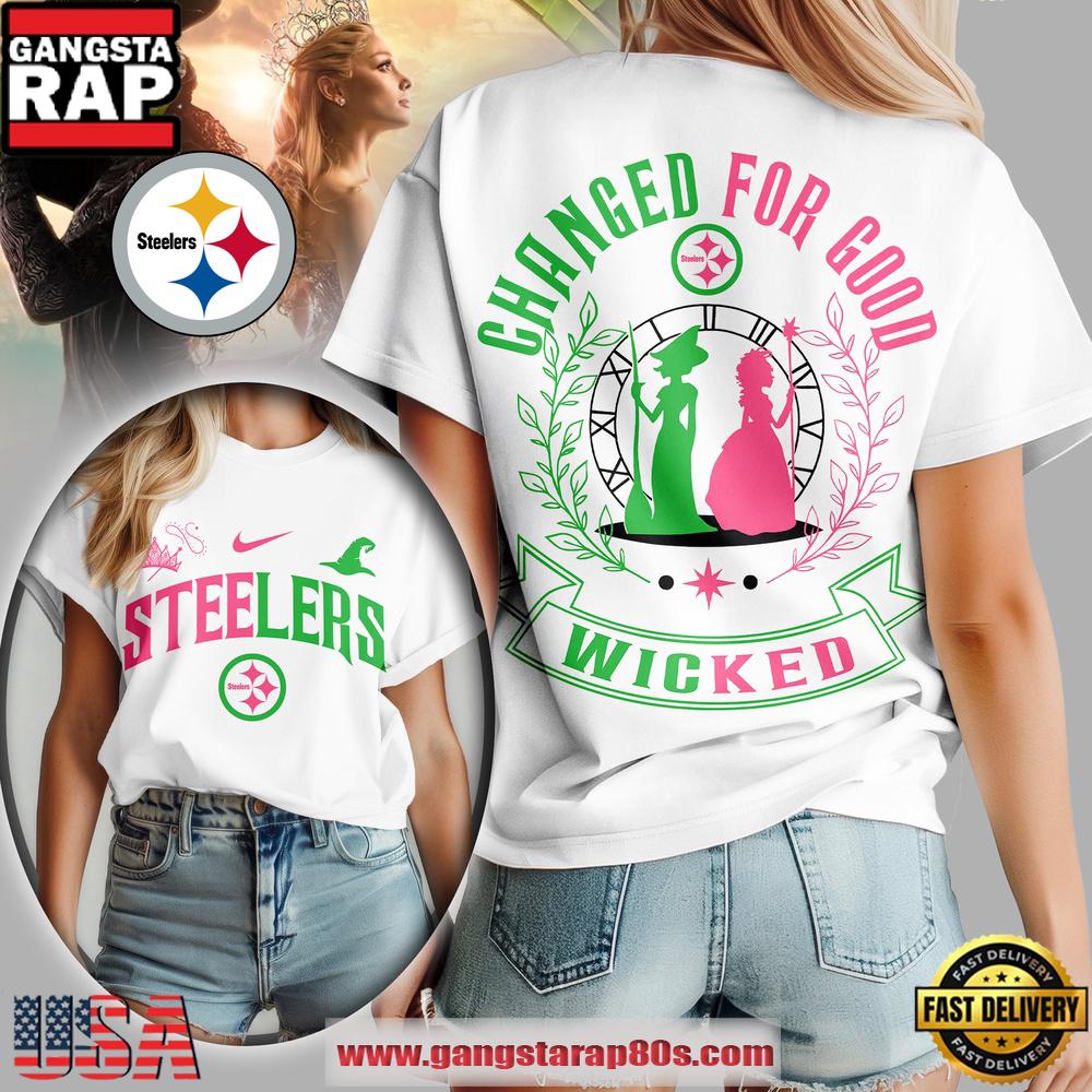 NFL Pittsburgh Steelers Wicked Changed For Good Women T-Shirt
