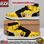 Post Malone Sunflower Song Artist Black Lace Air Jordan 1 Sneakers Shoes