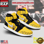 Post Malone Sunflower Song Artist Black Lace Air Jordan 1 Sneakers Shoes