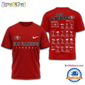 NFL San Francisco 49ers 2025 SCHEDULE Unisex 3D Shirt