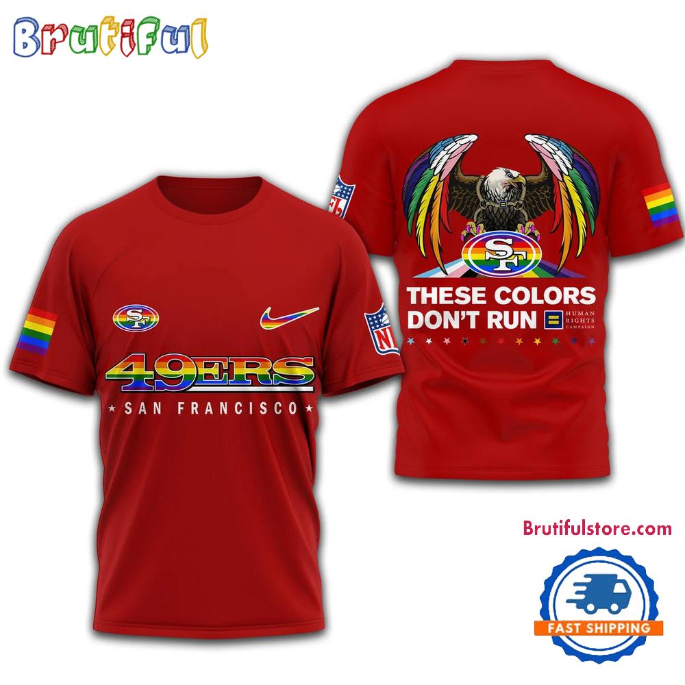 NFL San Francisco 49ers Football Human Rights Campaign LGBT 2025 3D Shirt